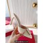 Roger Vivier Heel 8.5cm Trompette Metal Buckle Mules in Leather Patent White 2024