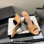 Alexander Wang Heel 10cm Lucienne Mules in Leather Brown 2024