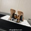 Alexander Wang Heel 10cm Lucienne Mules in Leather Brown 2024