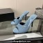 Alexander Wang Heel 10cm Lucienne Mules in Denim Blue 2024