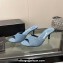 Alexander Wang Heel 6.5cm Lucienne Mules in Denim Blue 2024