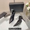 Alexander Wang Heel 10cm delphine ankle strap pumps in leather Black 2024