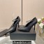 Alexander Wang Heel 10cm delphine ankle strap pumps in leather Black 2024
