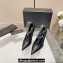 Alexander Wang Heel 10cm delphine ankle strap pumps in leather Black 2024