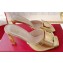 Roger Vivier Heel 8.5cm Trompette Metal Buckle Mules in Leather Gold 2024
