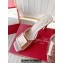 Roger Vivier Heel 8.5cm Trompette Metal Buckle Mules in Leather Pink 2024