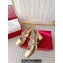 Roger Vivier Heel 8.5cm Mini Très Vivier Strass Buckle Babies Pumps in Leather Gold 2024