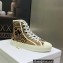 Dior Walk'n'Dior High-Top Sneakers in Beige Jute Canvas Embroidered with Dior Union Motif 2022
