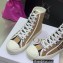 Dior Walk'n'Dior High-Top Sneakers in Beige Jute Canvas Embroidered with Dior Union Motif 2022