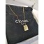 Celine Alphabet Brass Necklace