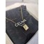 Celine Alphabet Brass Necklace