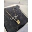 Celine Alphabet Brass Necklace
