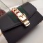 Gucci Sylvie Web Leather Mini Chain Bag 494646 Black 2018