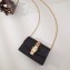 Gucci Sylvie Web Leather Mini Chain Bag 494646 Black 2018