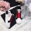Dolce Gabbana Calfskin Sneakers with Patch and Writing Black/Red