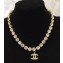 Chanel Crystal Pendant Short Necklace 2018
