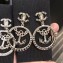 Chanel Earrings A58441 Gold/Gray/Black 2018