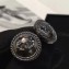 Chanel CC Round Stud Earrings Black 2018