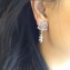 Chanel CC Pearl Pendant Earrings Silver/Grey 2018