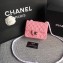 Chanel Classic Flap Mini Bag A1115 in Caviar Leather Pink with Silver Hardware