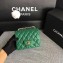 Chanel Classic Flap Mini Bag A1115 in Caviar Leather Green with Golden Hardware 