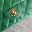 Chanel Classic Flap Mini Bag A1115 in Caviar Leather Green with Golden Hardware 