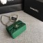 Chanel Classic Flap Mini Bag A1115 in Caviar Leather Green with Golden Hardware 