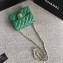 Chanel Classic Flap Mini Bag A1115 in Caviar Leather Green with Golden Hardware 