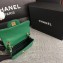 Chanel Classic Flap Mini Bag A1115 in Caviar Leather Green with Golden Hardware 