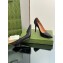 Gucci Heel 10.5cm Leather Pointy Toe Pumps Black 2023