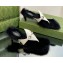 Gucci Heel 5.5cm wool lining thong sandals with Horsebit 764196 White 2023