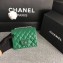Chanel Classic Flap Mini Bag A1115 in Caviar Leather Green with Silver Hardware
