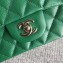 Chanel Classic Flap Mini Bag A1115 in Caviar Leather Green with Silver Hardware