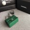 Chanel Classic Flap Mini Bag A1115 in Caviar Leather Green with Silver Hardware