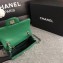 Chanel Classic Flap Mini Bag A1115 in Caviar Leather Green with Silver Hardware
