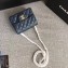 Chanel Classic Flap Mini Bag A1115 in Caviar Leather Sapphire with Golden Hardware 