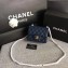 Chanel Classic Flap Mini Bag A1115 in Caviar Leather Sapphire with Golden Hardware 