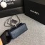 Chanel Classic Flap Mini Bag A1115 in Caviar Leather Sapphire with Silver Hardware