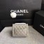 Chanel Classic Flap Mini Bag A1115 in Caviar Leather Grey with Silver Hardware