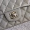 Chanel Classic Flap Mini Bag A1115 in Caviar Leather Grey with Silver Hardware