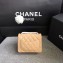 Chanel Classic Flap Mini Bag A1115 in Caviar Leather Apricot with Golden Hardware