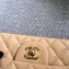 Chanel Classic Flap Mini Bag A1115 in Caviar Leather Apricot with Golden Hardware