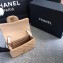 Chanel Classic Flap Mini Bag A1115 in Caviar Leather Apricot with Golden Hardware
