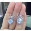 Dior Bow Earrings Silver 2018