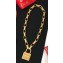 Dior "Lucky Locket" Necklace with Dior Padlock Aged Gold 2018
