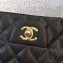 Chanel Classic Flap Mini Bag A1115 in Caviar Leather Black with Golden Hardware