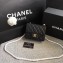 Chanel Classic Flap Mini Bag A1115 in Caviar Leather Black with Golden Hardware