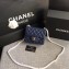 Chanel Classic Flap Mini Bag A1115 in Lambskin Leather Sapphire with Golden Hardware