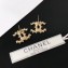 Chanel CC Stud Earring Silver/Black 2018