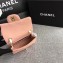 Chanel Classic Flap Mini Bag A1115 in Lambskin Leather Pink with Golden Hardware